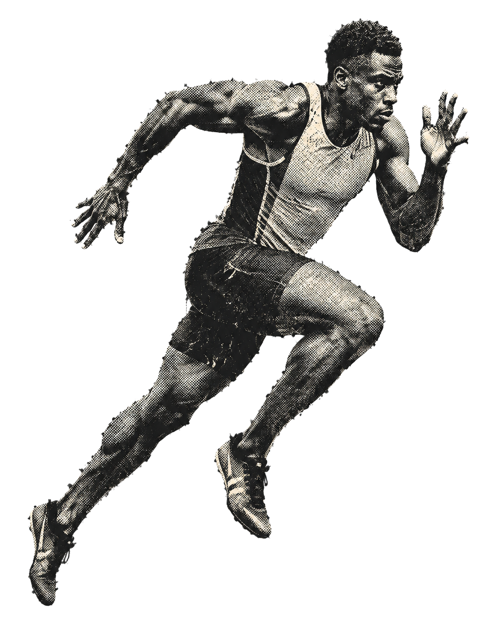 Sprinter in the blocks